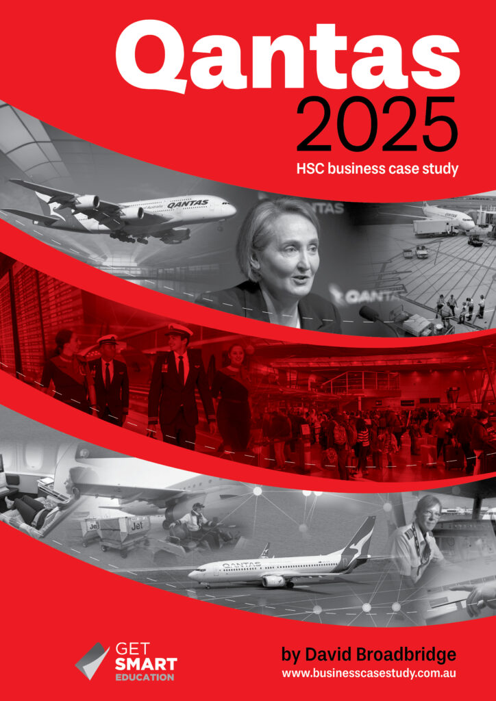 Book Cover of the Qantas 2025 Business Case Study by David Broadbridge